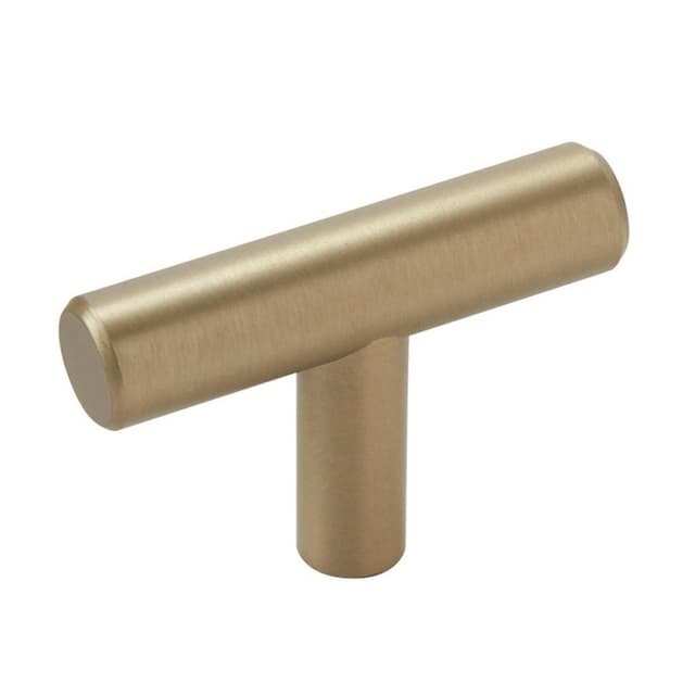 Amerock Bar Pulls Series Golden Champagne 1-15/16 in (49 mm) L x 1/2 in (12.5 mm) W Knob, -BP19009BBZ