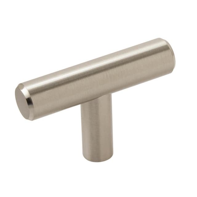 Amerock Bar Pulls Series Sterling Nickel 1-15/16 in (49 mm) L x 1/2 in (12.5 mm) W Knob, -BP19009CSG9