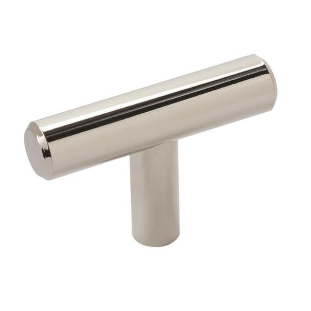 Amerock Bar Pulls Series Polished Nickel 1-15/16 in (49 mm) L x 1/2 in (12.5 mm) W Knob, -BP19009PN