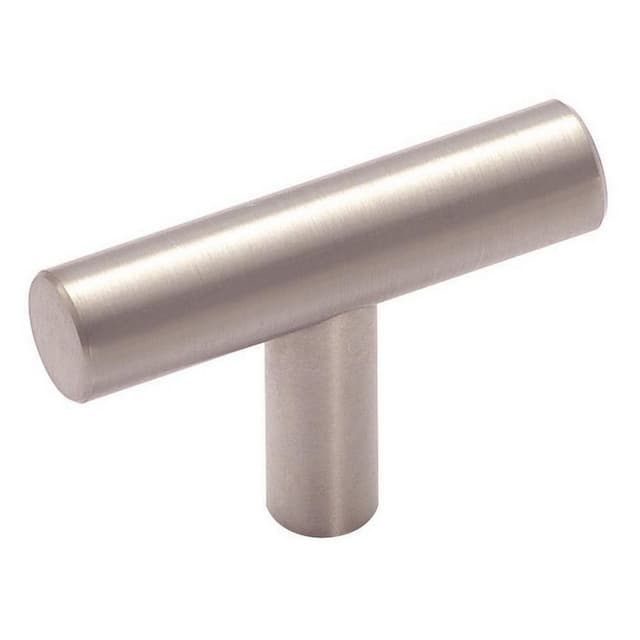 Amerock Bar Pulls Series Stainless Steel 1-15/16 in (49 mm) L x 1/2 in (12.5 mm) W Knob, -BP19009SS
