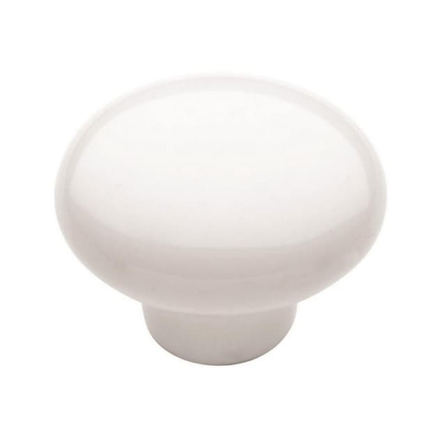 Amerock Hatfield Series White 1-1/4 in (32 mm) Diameter Knob, - BP1920W