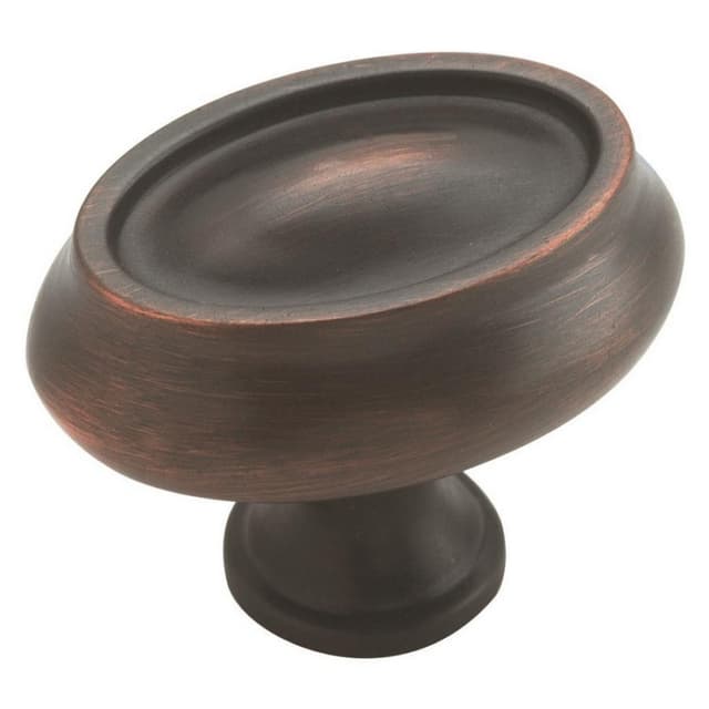 Amerock Manor Series Oil Rubbed Bronze 1-1/2 in (38 mm) L x 1 in (25 mm) W Knob, -BP26127ORB