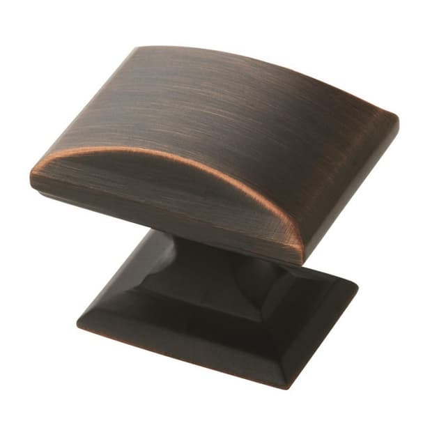 Amerock Candler Series Oil Rubbed Bronze 1-1/4 in (32 mm) L x 1 in (25 mm) W Knob, -BP29340ORB