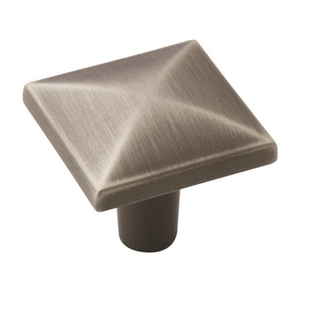 Amerock Extensity Series Antique Silver 1-1/8 in (28.5 mm) L x 1-1/8 in (29 mm) W Knob, -BP29370AS