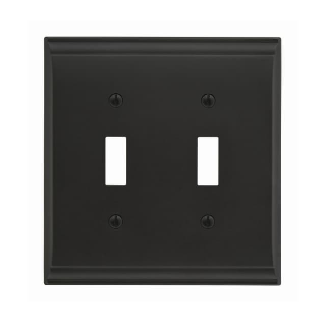Candler 4-7/8" 2 Toggle Wall Plate, Black Bronze