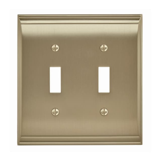 Candler 4-7/8" 2 Toggle Wall Plate, Golden Champagne
