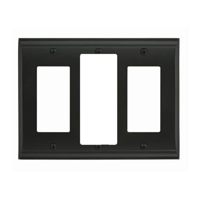 Candler 6-1/2" 3 Rocker Wall Plate, Black Bronze