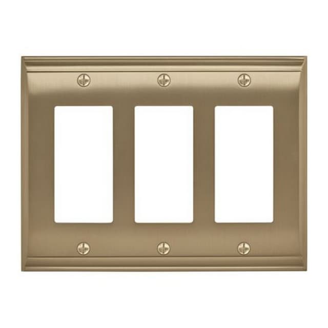 Candler 6-1/2" 3 Rocker Wall Plate, Golden Champagne