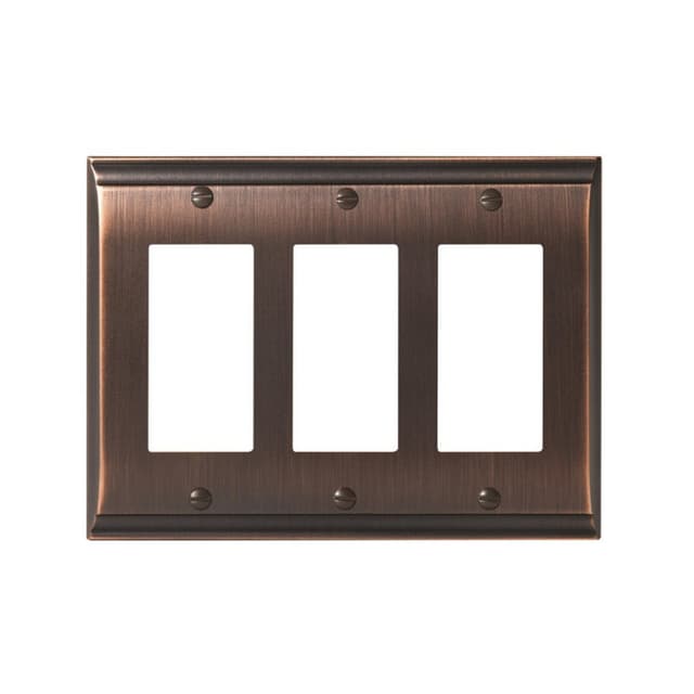 Candler 6-1/2" 3 Rocker Wall Plate, Oil-Rubbed Bronze