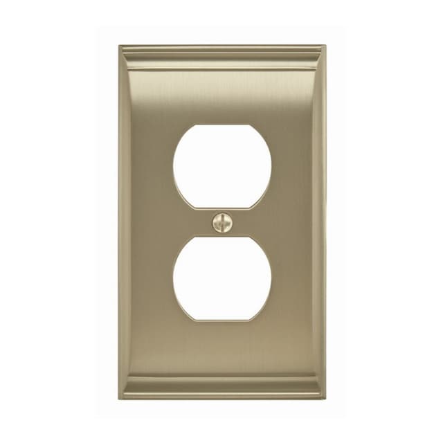 Candler 2-7/8" 1 Receptacle Wall Plate, Golden Champagne