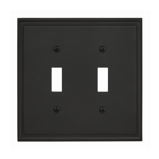 Mulholland 5" 2 Toggle Wall Plate, Black Bronze