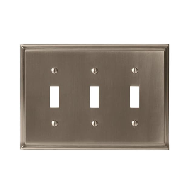 Mulholland™ 6-13/16" 3 Toggle Wall Plate, Satin Nickel