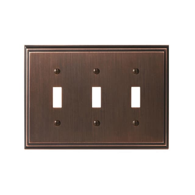 Mulholland™ 6-13/16" 3 Toggle Wall Plate, Oil-Rubbed Bronze