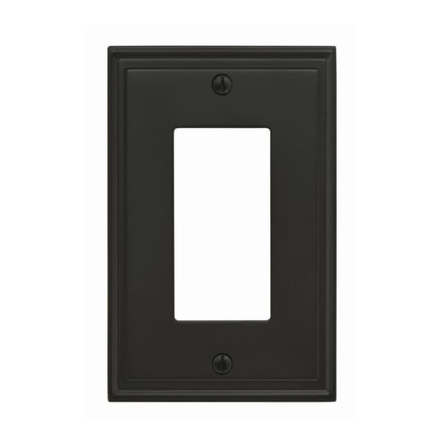 Mulholland 3-3/16" 1 Rocker Wall Plate, Black Bronze