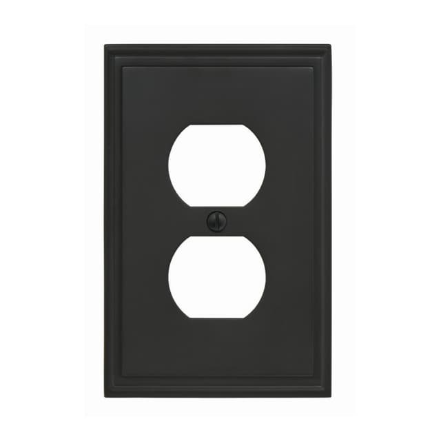 Mulholland 3-3/16" 1 Receptacle Wall Plate, Black Bronze