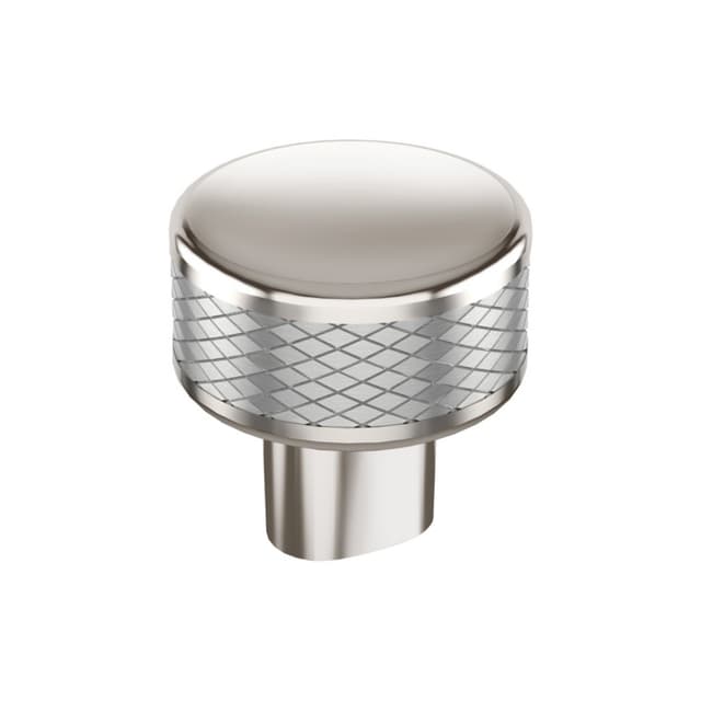 Amerock Esquire Series Polished Nickel/Stainless Steel 1-1/4 in (32 mm) Diameter Knob, BP36554PNSS