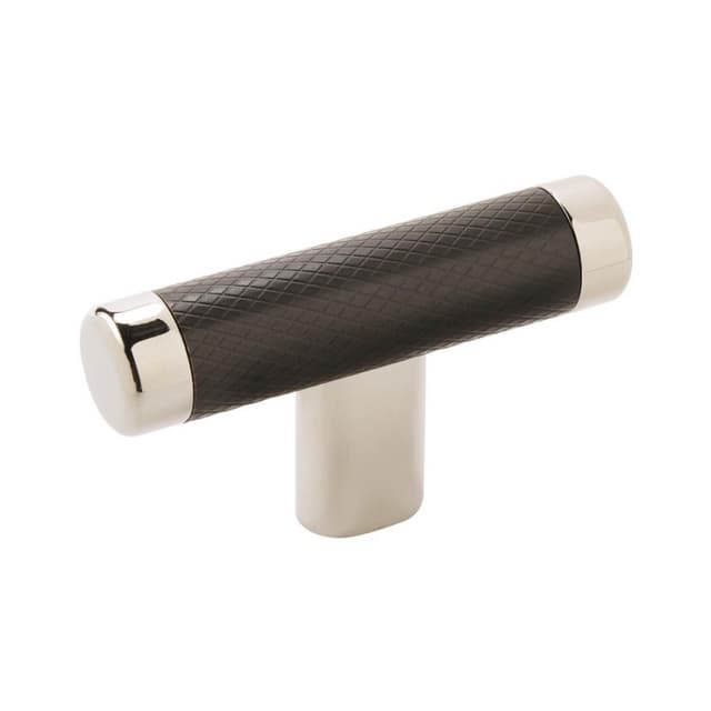 Amerock Esquire Series Polished Nickel/Black Bronze 2-5/8 in (67 mm) L x 5/8 in (16 mm) W Knob, -BP36556PNBBR