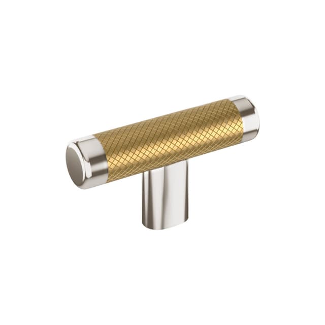 Amerock Esquire Series Polished Nickel/Champagne Bronze 2-5/8 in (67 mm) L x 5/8 in (16 mm) W Knob, BP36556PNCZ