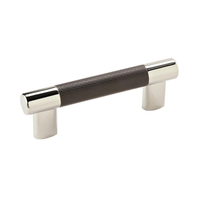3"/96mm Esquire T-Bar Pull, Polished Nickel/Black Bronze