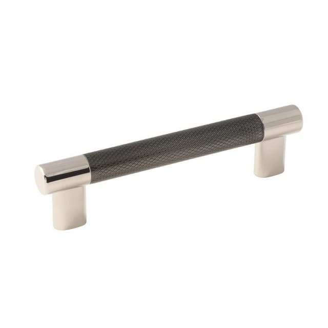 Amerock Esquire Series 5-1/16 in (128 mm) Center to Center Polished Nickel/Gunmetal Pull, -BP36558PNGM