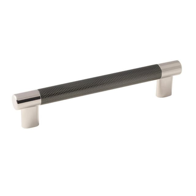 Amerock Esquire Series 6-5/16 in (160 mm) Center to Center Polished Nickel/Gunmetal Pull, -BP36559PNGM