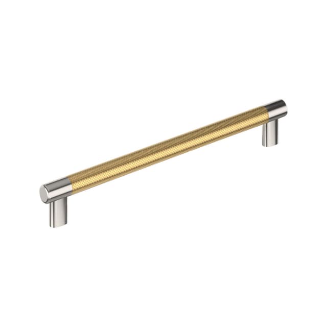 Amerock Esquire Series 10-1/16 in (256 mm) Center to Center Polished Nickel/Champagne Bronze Pull, BP36560PNCZ