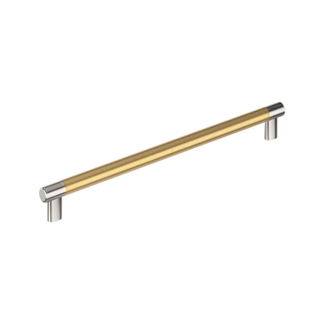 Amerock Esquire Series 12-5/8 in (320 mm) Center to Center Polished Nickel/Champagne Bronze Pull, BP36561PNCZ