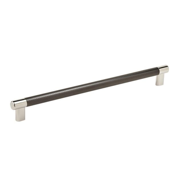 Amerock Esquire Series 12-5/8 in (320 mm) Center to Center Polished Nickel/Gunmetal Pull, -BP36561PNGM