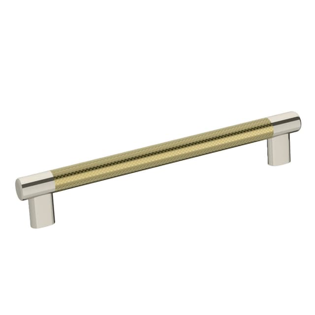 Amerock Esquire Series 8 in (203 mm) Center to Center Polished Nickel/Golden Champagne Pull, -BP36562PNBBZ