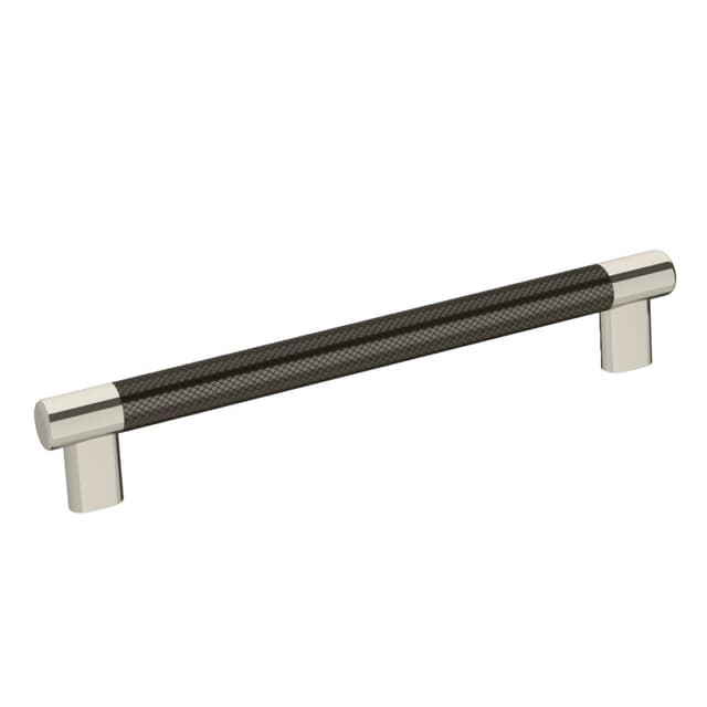 Amerock Esquire Series 8 in (203 mm) Center to Center Polished Nickel/Gunmetal Pull, -BP36562PNGM