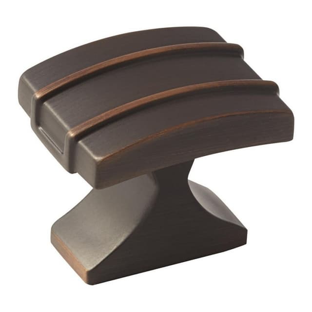 Amerock Davenport Series Oil Rubbed Bronze 1-1/4 in (32 mm) L x 1 in (25 mm) W Knob, -BP36601ORB