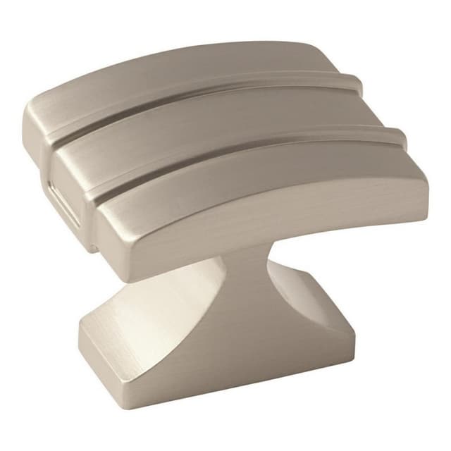 Amerock Davenport Series Satin Nickel 1-1/2 in (38 mm) L x 1-1/4 in (32 mm) W Knob, -BP36602G10