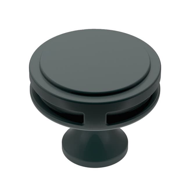 Amerock Oberon Series Matte Black 1-3/8 in (35 mm) Diameter Knob, - BP36603MB