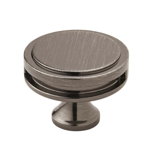 Amerock Oberon Series Gunmetal 1-3/4 in (44 mm) Diameter Knob, - BP36604GM