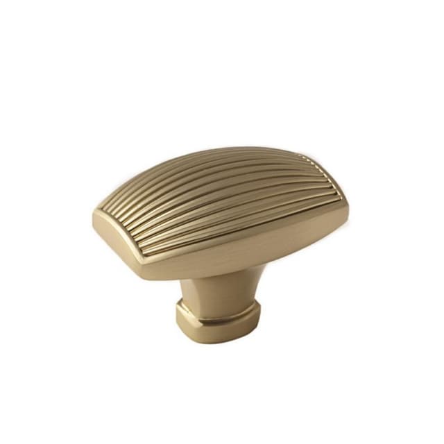Amerock Sea Grass Series Golden Champagne 1-3/4 in (44 mm) L x 1-3/16 in (30 mm) W Knob, -BP36617BBZ