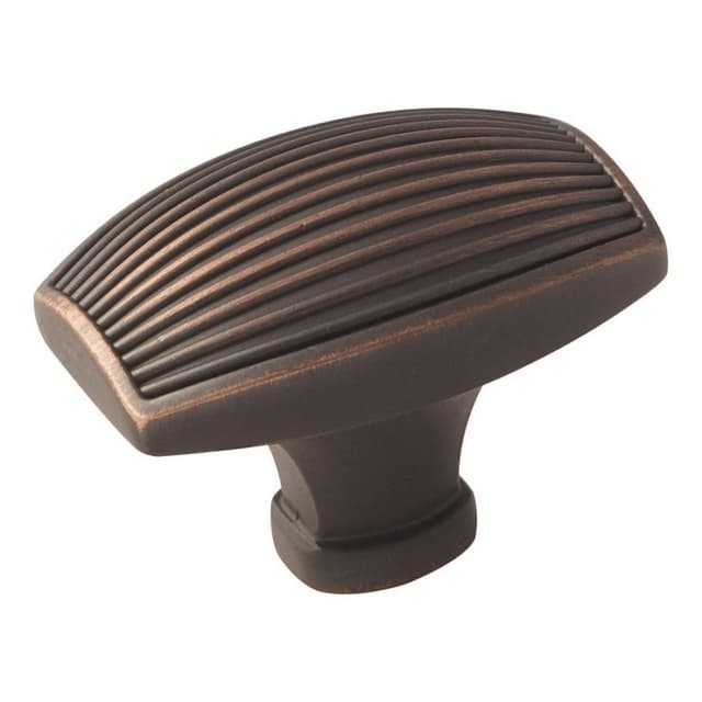 Amerock Sea Grass Series Oil Rubbed Bronze 1-3/4 in (44 mm) L x 1-3/16 in (30 mm) W Knob, -BP36617ORB
