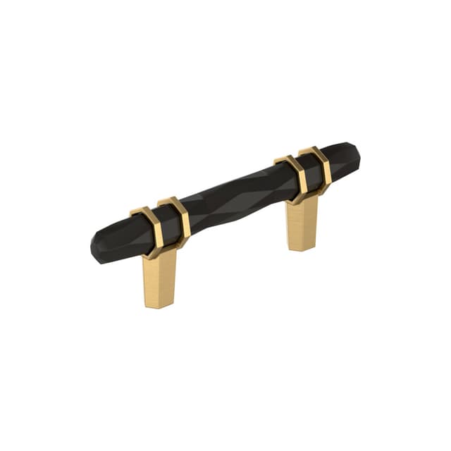 Amerock London Series 3 in (76 mm) Center to Center Black Bronze/Champagne Bronze Pull, BP36639BBRCZ