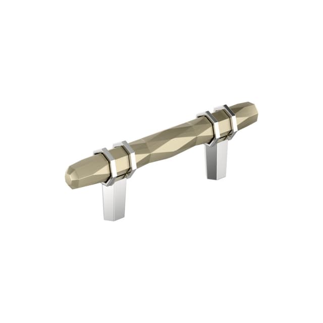 Amerock London Series 3 in (76 mm) Center to Center Golden Champagne/Polished Chrome Pull, BP36639BBZ26
