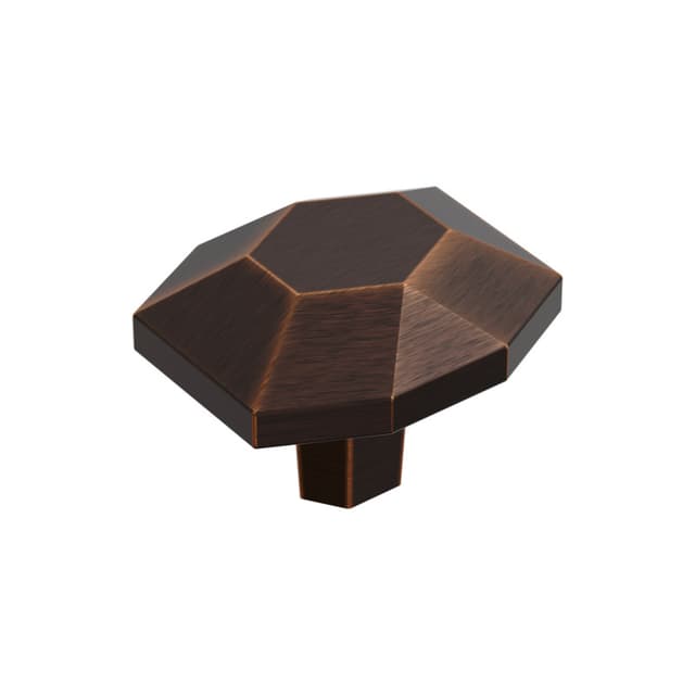 Amerock St. Vincent Series Oil Rubbed Bronze 1-5/8 in (41 mm) L x 1-3/8 in (35 mm) W Knob, BP36641ORB