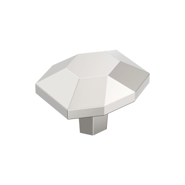 Amerock St. Vincent Series Polished Nickel 1-5/8 in (41 mm) L x 1-3/8 in (35 mm) W Knob, BP36641PN