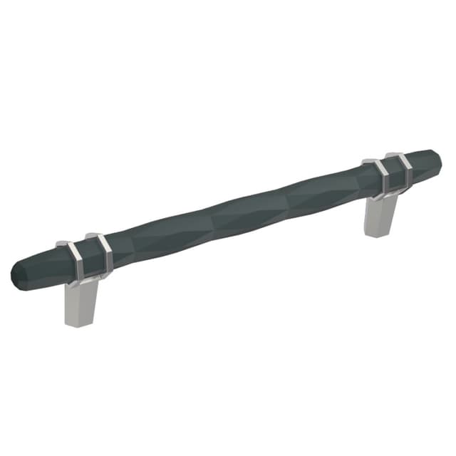 Amerock London Series 6-5/16 in (160 mm) Center to Center Black Bronze/Polished Chrome Pull, -BP36650BBR26