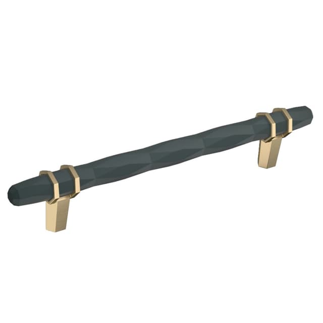 Amerock London Series 6-5/16 in (160 mm) Center to Center Black Bronze/Golden Champagne Pull, -BP36650BBRBBZ