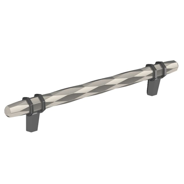 Amerock London Series 6-5/16 in (160 mm) Center to Center Polished Nickel/Black Chrome Pull, -BP36650PNBCR