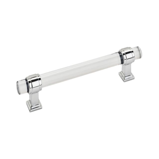Amerock Glacio Series 5-1/16 in (128 mm) Center to Center Clear/Polished Chrome Pull, -BP36655C26