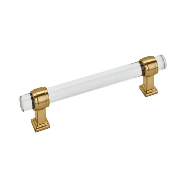 Amerock Glacio Series 5-1/16 in (128 mm) Center to Center Clear/Champagne Bronze Pull, -BP36655CCZ