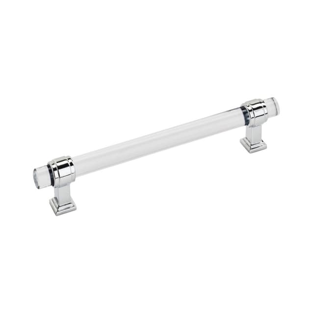Amerock Glacio Series 6-5/16 in (160 mm) Center to Center Clear/Polished Chrome Pull, -BP36656C26