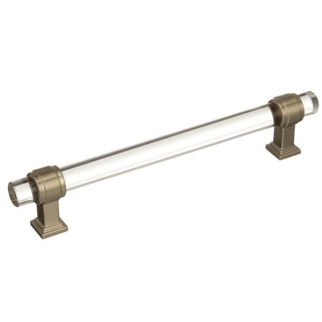 Amerock Glacio Series 6-5/16 in (160 mm) Center to Center Clear/Golden Champagne Pull, -BP36656CBBZ