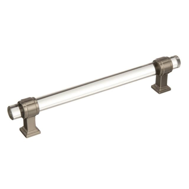 Amerock Glacio Series 6-5/16 in (160 mm) Center to Center Clear/Satin Nickel Pull, -BP36656CG10