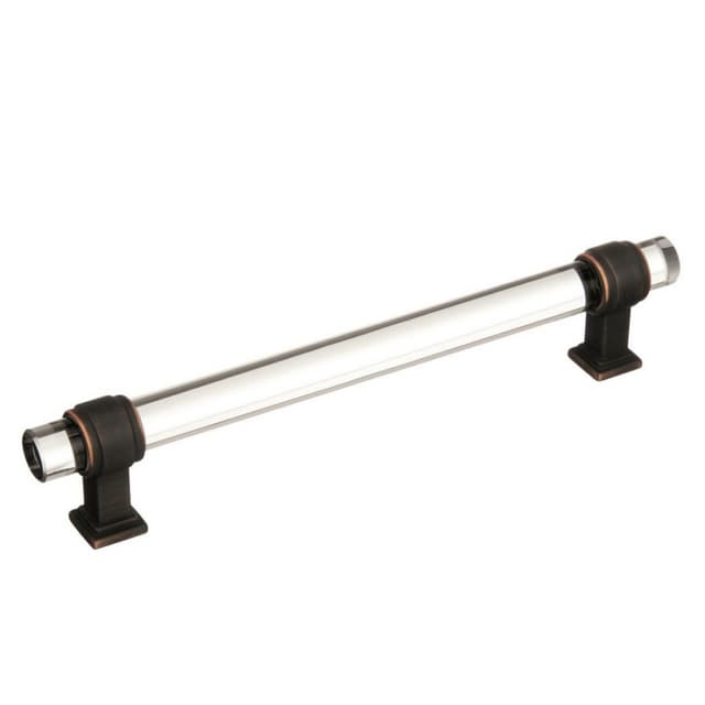 Amerock Glacio Series 6-5/16 in (160 mm) Center to Center Clear/Oil Rubbed Bronze Pull, -BP36656CORB