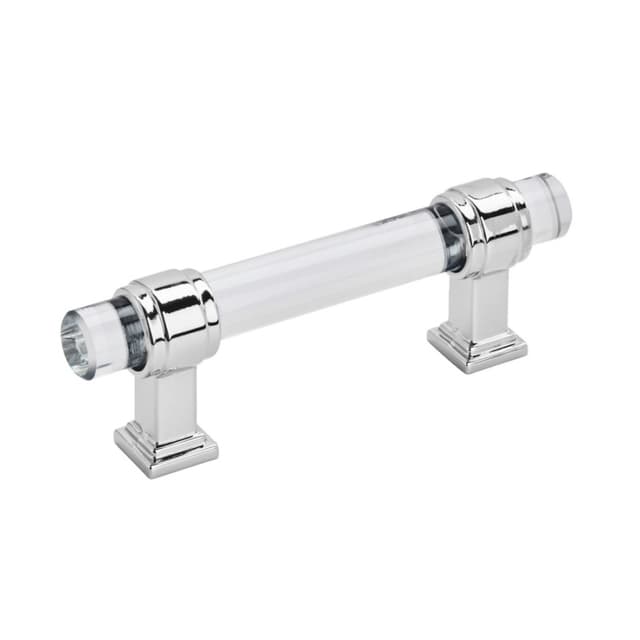 Amerock Glacio Series 3 in (76 mm) Center to Center Clear/Polished Chrome Pull, -BP36659C26